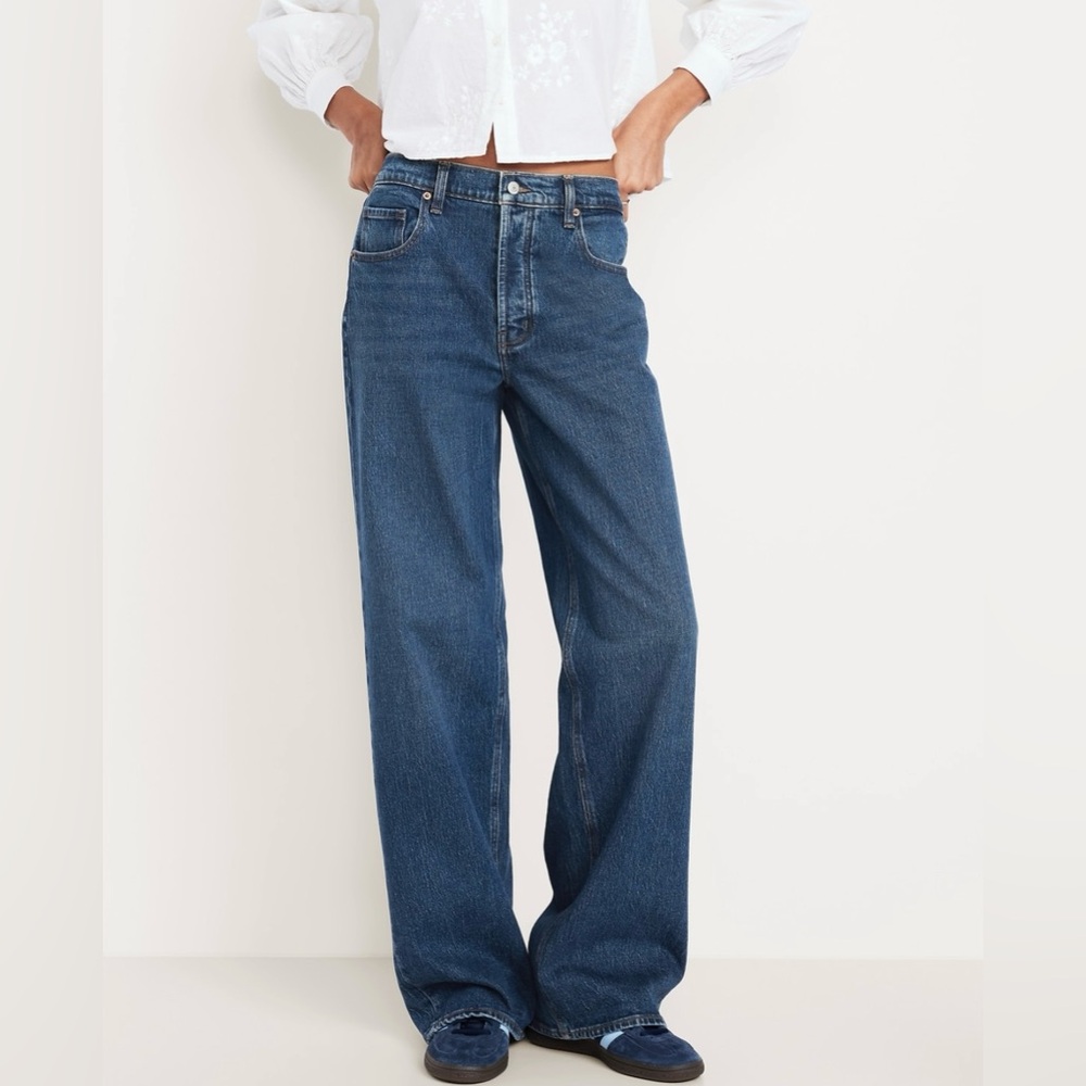 Old Navy Women's Blue Flare & Wide Leg Jeans